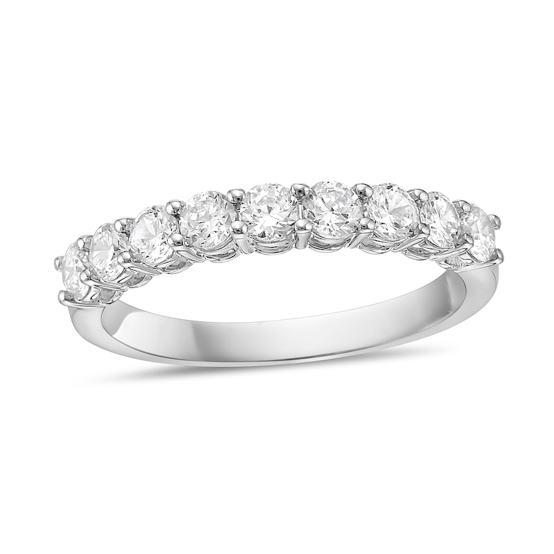 Main Image 1 of 3/4 CT. T.W. Diamond Nine Stone Band in 10K White Gold (I/I2)