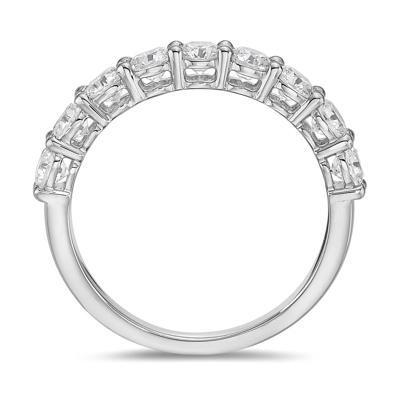 Main Image 3 of 1-1/4 CT. T.W. Diamond Nine Stone Band in 10K White Gold (I/I2)
