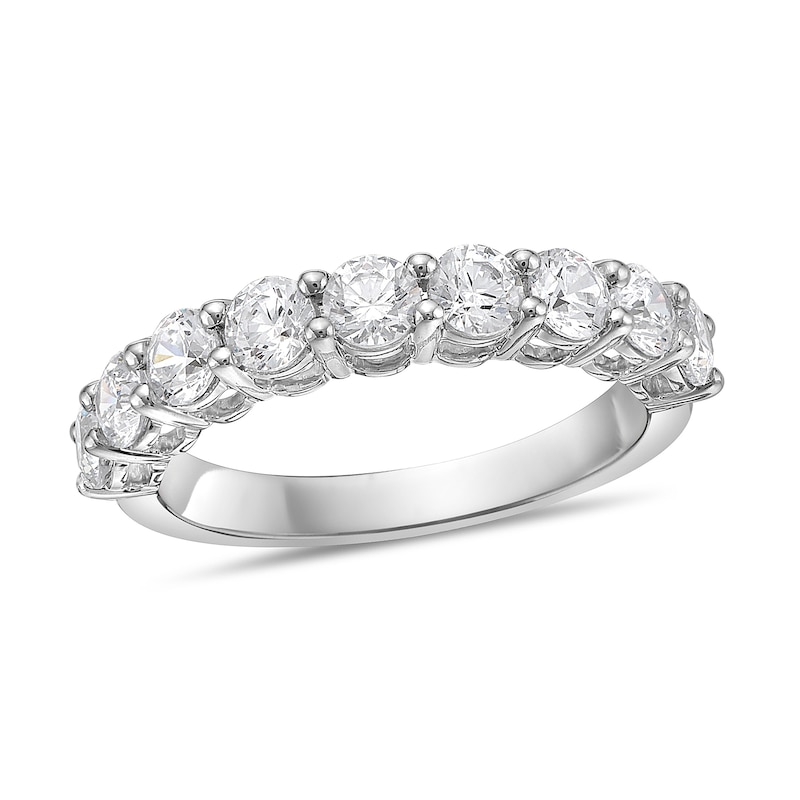 Main Image 1 of 1-1/2 CT. T.W. Diamond Nine Stone Band in 10K White Gold (I/I2)
