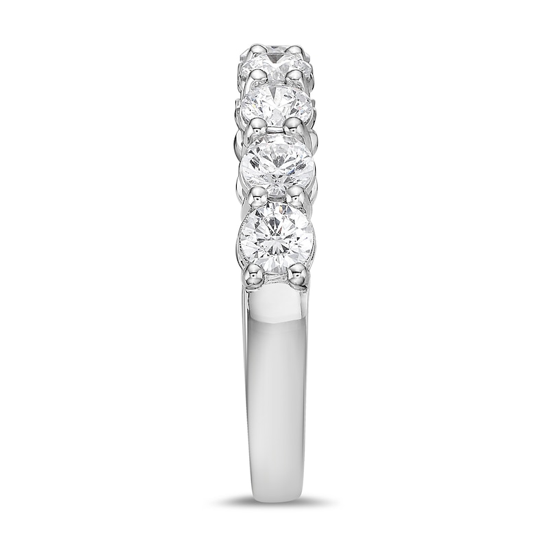 Main Image 2 of 1-1/2 CT. T.W. Diamond Nine Stone Band in 10K White Gold (I/I2)
