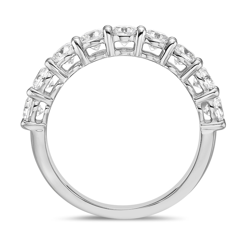 Main Image 3 of 1-1/2 CT. T.W. Diamond Nine Stone Band in 10K White Gold (I/I2)