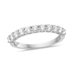 3/4 CT. T.W. Diamond Eleven Stone Band in 10K White Gold (I/I2)