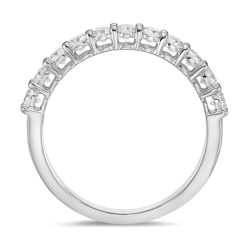 Main Image 3 of 3/4 CT. T.W. Diamond Eleven Stone Band in 10K White Gold (I/I2)