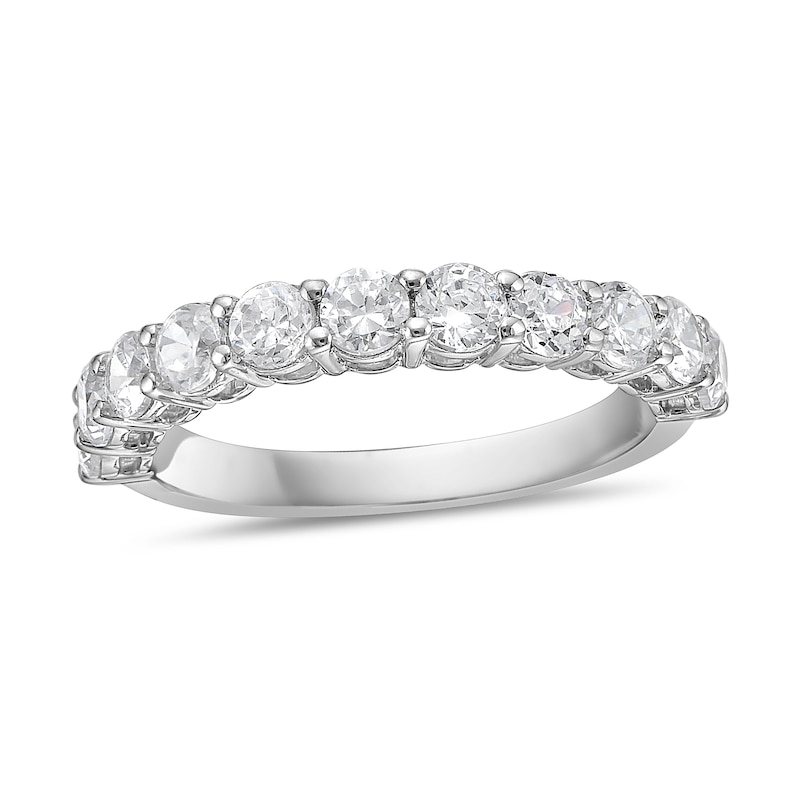 Main Image 1 of 1-1/4 CT. T.W. Diamond Eleven Stone Band in 10K White Gold (I/I2)