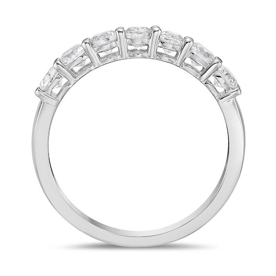 3/4 CT. T.w. Diamond Seven Stone Band in 10K White Gold (I/I2)