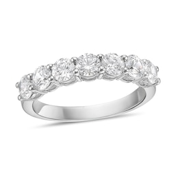 1-1/4 CT. T.W. Diamond Seven Stone Band in 10K White Gold (I/I2)