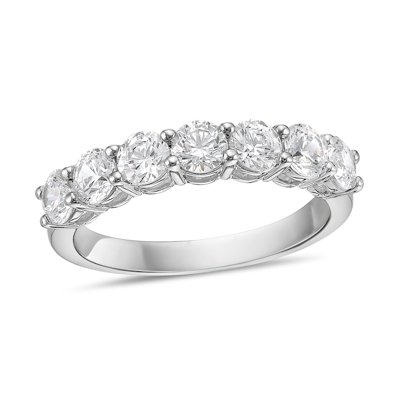 Main Image 1 of 1-1/4 CT. T.W. Diamond Seven Stone Band in 10K White Gold (I/I2)