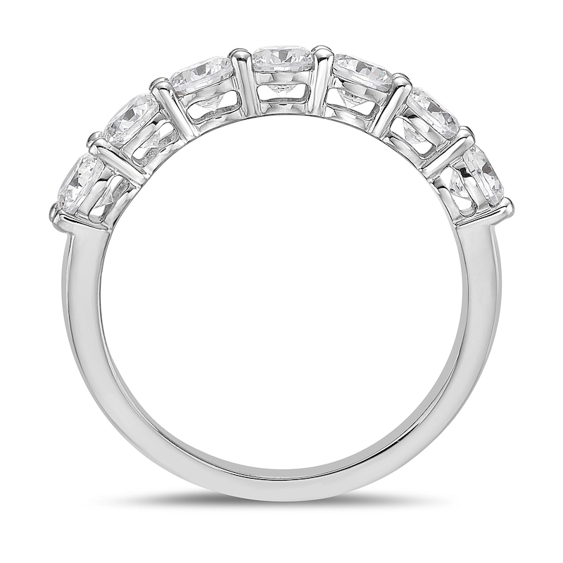 Main Image 3 of 1-1/4 CT. T.W. Diamond Seven Stone Band in 10K White Gold (I/I2)