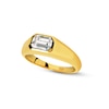 Thumbnail Image 1 of PDPAOLA™ at Zales Emerald-Cut Cubic Zirconia Signet Ring in Sterling Silver with 18K Gold Plate