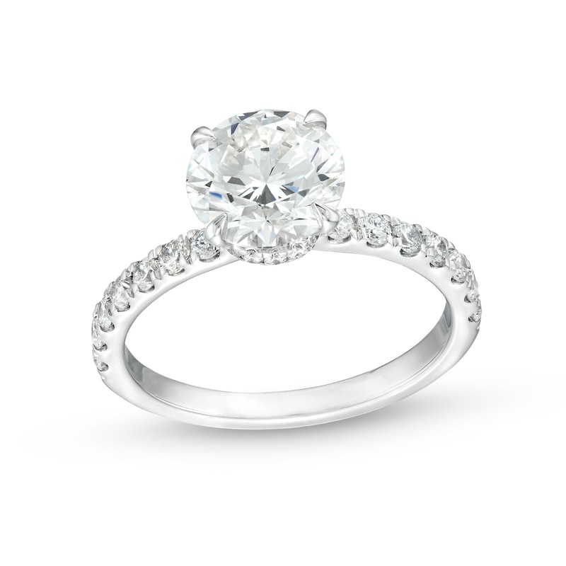 Main Image 1 of 2-1/2 CT. T.W. Certified Lab-Grown Diamond Engagement Ring in 14K White Gold (H/SI2)