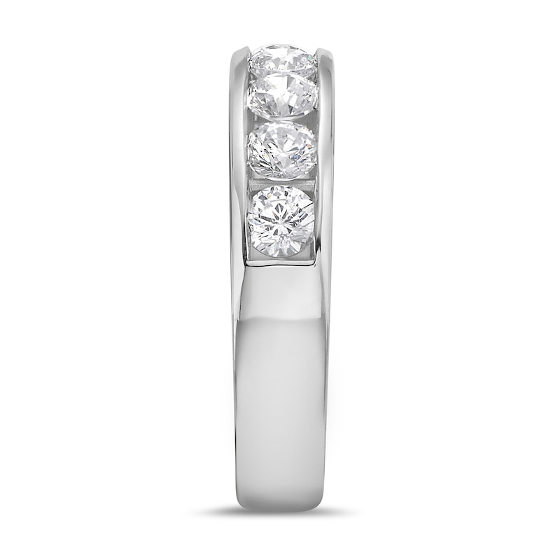 Main Image 2 of 1-1/2 CT. T.W. Diamond Channel Eleven Stone Band in 10K White Gold (I/I2)