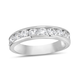 1-1/4 CT. T.W. Diamond Channel Eleven Stone Band in 10K White Gold (I/I2)