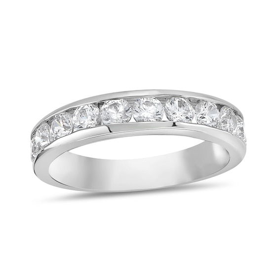 4 CT. T.w. Diamond Channel Eleven Stone Band in 10K White Gold (I/I2