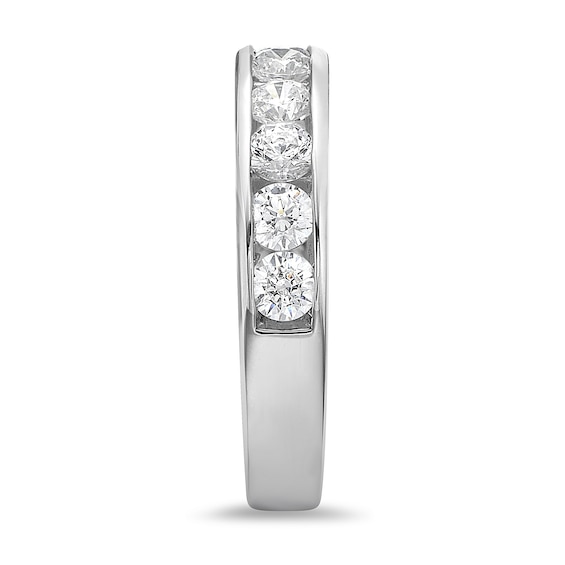 4 CT. T.w. Diamond Channel Eleven Stone Band in 10K White Gold (I/I2
