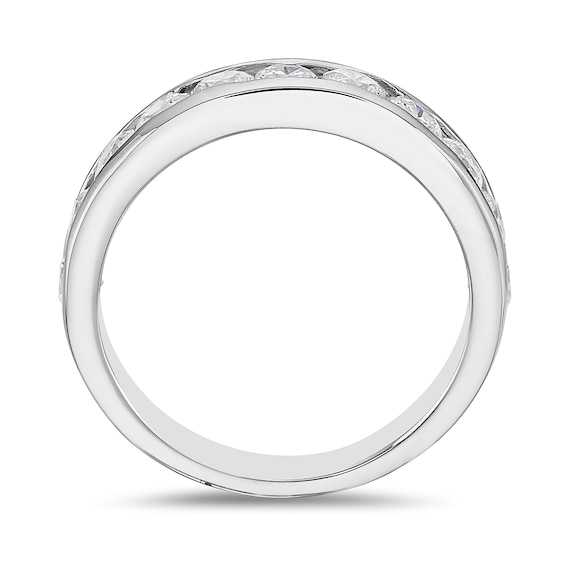 4 CT. T.w. Diamond Channel Eleven Stone Band in 10K White Gold (I/I2