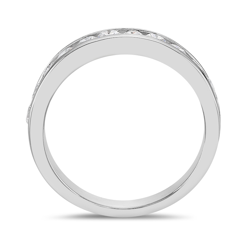 Main Image 3 of 3/4 CT. T.W. Diamond Channel Eleven Stone Band in 10K White Gold (I/I2)