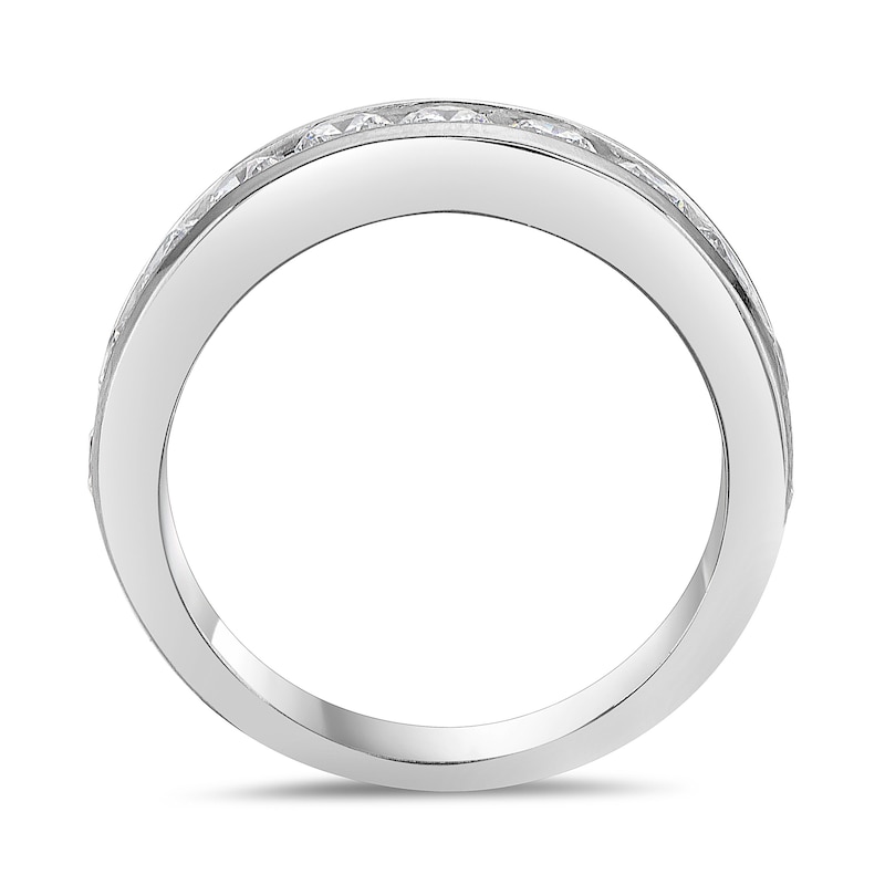 Main Image 3 of 1-1/2 CT. T.W. Diamond Channel Nine Stone Band in 10K White Gold (I/I2)