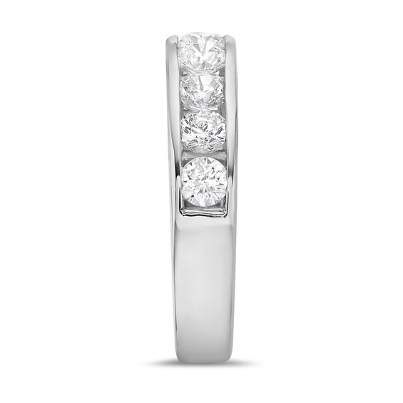 1-1/4 CT. T.w. Diamond Channel Nine Stone Band in 10K White Gold (I/I2)