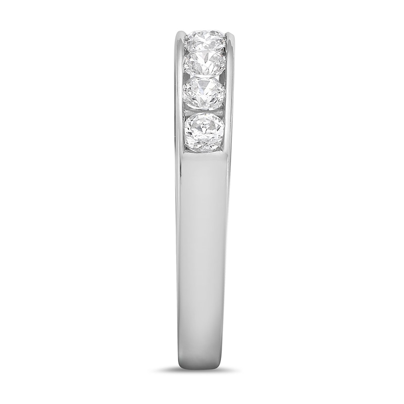 Main Image 2 of 3/4 CT. T.W. Diamond Channel Nine Stone Band in 10K White Gold (I/I2)