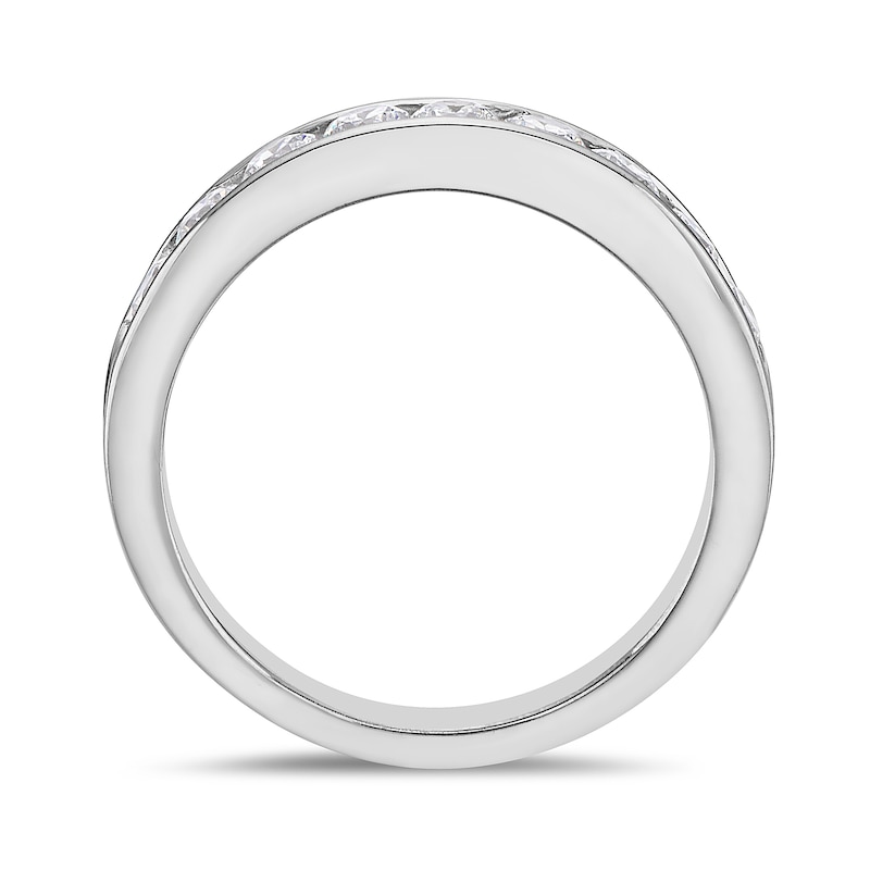 Main Image 3 of 3/4 CT. T.W. Diamond Channel Nine Stone Band in 10K White Gold (I/I2)