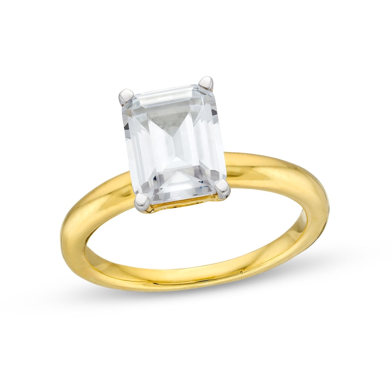 Main Image 1 of 3 CT. Certified Emerald-Cut Lab-Grown Diamond Solitaire Engagement Ring in 14K Gold (I/SI2)