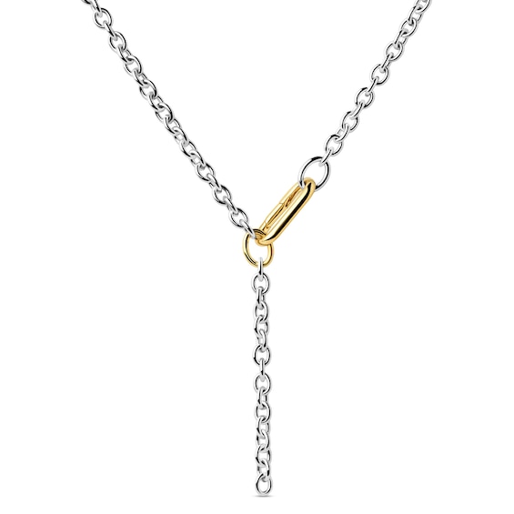 PDPAOLAâ¢ at Zales Interlocking Paperclip Cable Chain Y-Necklace in Brass and 18K Gold Plate - 18.9"