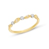 Thumbnail Image 1 of 1/20 CT. T.W. Diamond Waves Vintage-Style Band in 10K Gold