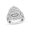 Thumbnail Image 1 of 2 CT. T.W. Pear Multi-Diamond Double Teardrop Frame Art Deco Engagement Ring in 14K White Gold