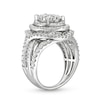 Thumbnail Image 3 of 2 CT. T.W. Pear Multi-Diamond Double Teardrop Frame Art Deco Engagement Ring in 14K White Gold