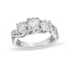 Thumbnail Image 1 of 1 CT. T.W. Diamond Past Present Future® Engagement Ring in 10K White Gold (I/I3)