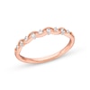 Thumbnail Image 1 of 1/6 CT. T.W. Diamond Open Shank Vintage-Style Band in 10K Rose Gold