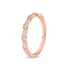 Thumbnail Image 3 of 1/6 CT. T.W. Diamond Open Shank Vintage-Style Band in 10K Rose Gold