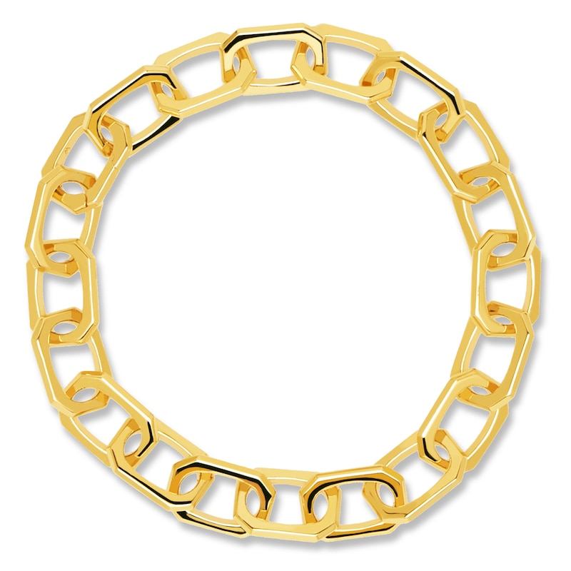 PDPAOLA™ at Zales Solid Signature Link Chain Bracelet in 18K Gold Plated Brass - 8.25"