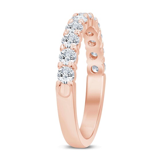 1 CT. T.w. Diamond Eleven Stone Wedding Band in 14K Rose Gold (I/I2)