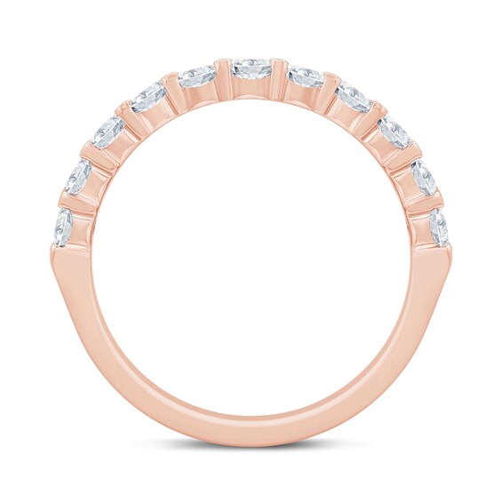 1 CT. T.w. Diamond Eleven Stone Wedding Band in 14K Rose Gold (I/I2)
