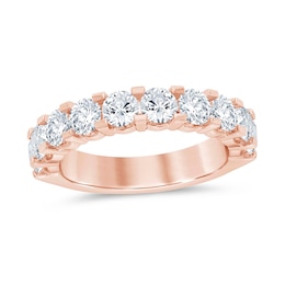 2 CT. T.W. Diamond Ten Stone Wedding Band in 14K Rose Gold (I/I2)