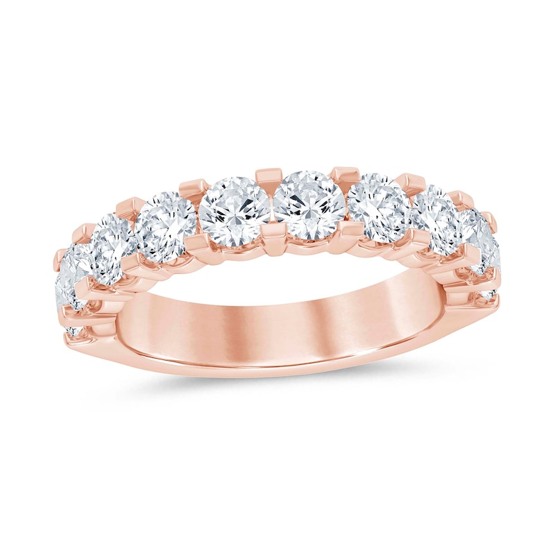Main Image 1 of 2 CT. T.W. Diamond Ten Stone Wedding Band in 14K Rose Gold (I/I2)