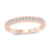 Thumbnail Image 1 of 1/4 CT. T.W. Diamond Comfort-Fit Thirteen Stone Wedding Band in 14K Rose Gold (I/I2)