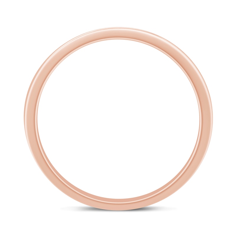 Main Image 3 of 1/4 CT. T.W. Diamond Comfort-Fit Thirteen Stone Wedding Band in 14K Rose Gold (I/I2)