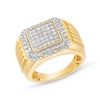 Thumbnail Image 1 of 1 CT. T.W. Square Multi-Diamond Cushion Frame Ring in 10K Gold