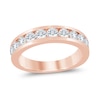 Thumbnail Image 1 of 1 CT. T.W. Diamond Comfort-Fit Eleven Stone Wedding Band in 14K Rose Gold (I/I2)