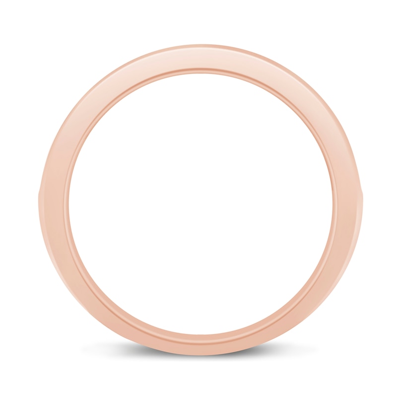 Main Image 3 of 1 CT. T.W. Diamond Comfort-Fit Eleven Stone Wedding Band in 14K Rose Gold (I/I2)