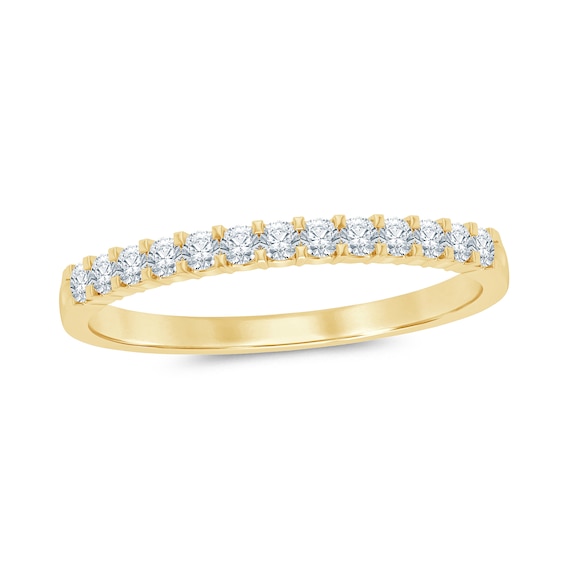 1/4 CT. T.w. Certified Diamond Thirteen Stone Wedding Band in 14K Gold (I/Si2)