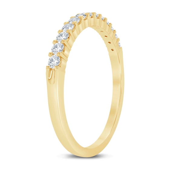 1/4 CT. T.w. Certified Diamond Thirteen Stone Wedding Band in 14K Gold (I/Si2)