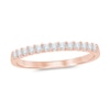 Thumbnail Image 1 of 1/4 CT. T.W. Certified Diamond Thirteen Stone Wedding Band in 14K Rose Gold (I/SI2)