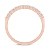 Thumbnail Image 3 of 1/4 CT. T.W. Certified Diamond Thirteen Stone Wedding Band in 14K Rose Gold (I/SI2)