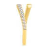 Thumbnail Image 3 of 1/4 CT. T.W. Diamond Open Bypass Shank Ring in 14K Gold