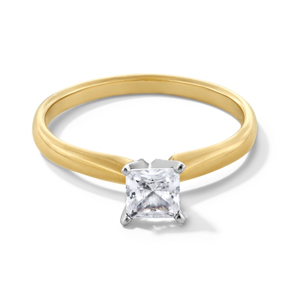 1/2 CT. Princess-Cut Diamond Solitaire Engagement Ring in 14K Gold (I/I2)