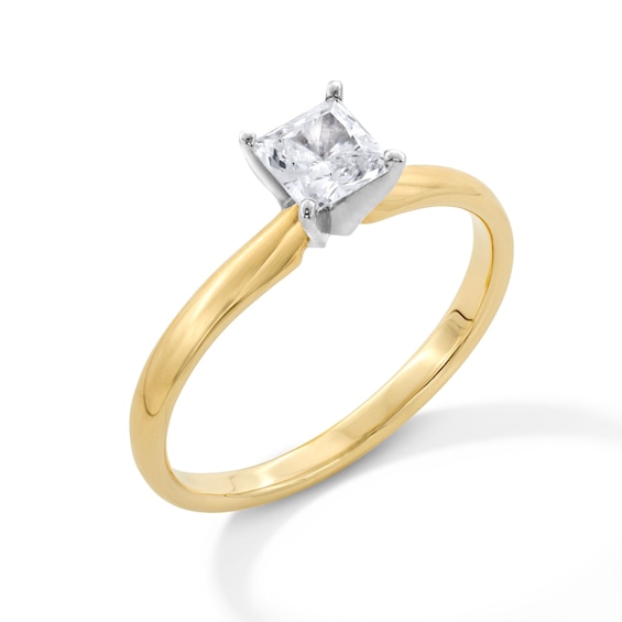 1/2 CT. Princess-Cut Diamond Solitaire Engagement Ring in 14K Gold (I/I2)