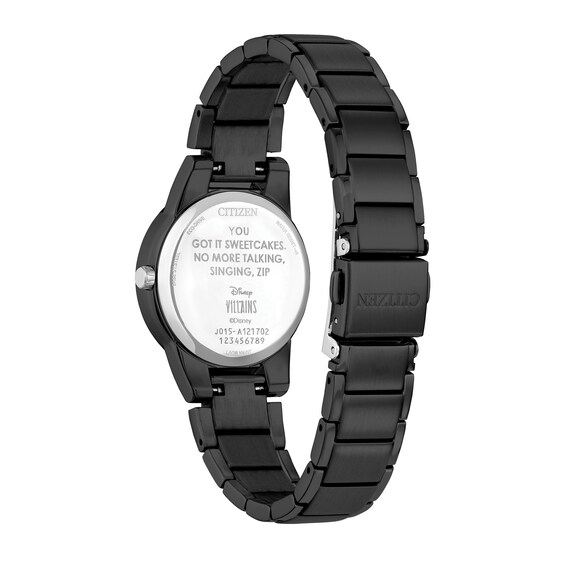 Ladies' Citizen Eco-Drive® Villains Ursula Silhouette Black IP Watch with Black Dial (Model: Ga1075-68W)